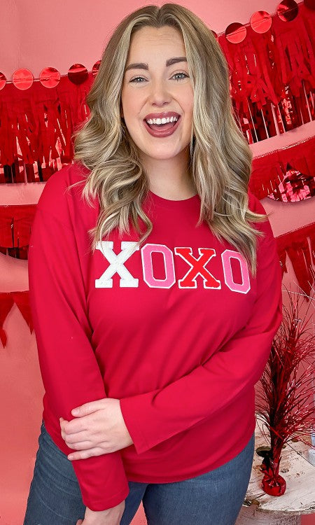 Adult Valentine’s Day XOXO Long Sleeve Shirt