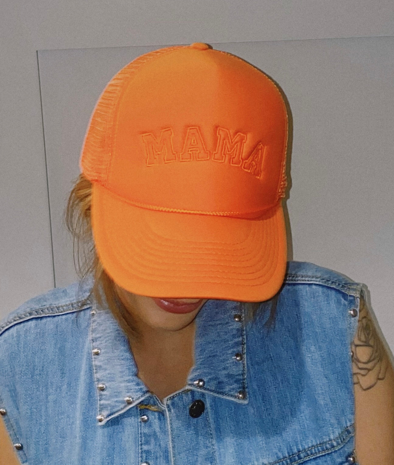 Embroidered Mama Trucker Hat