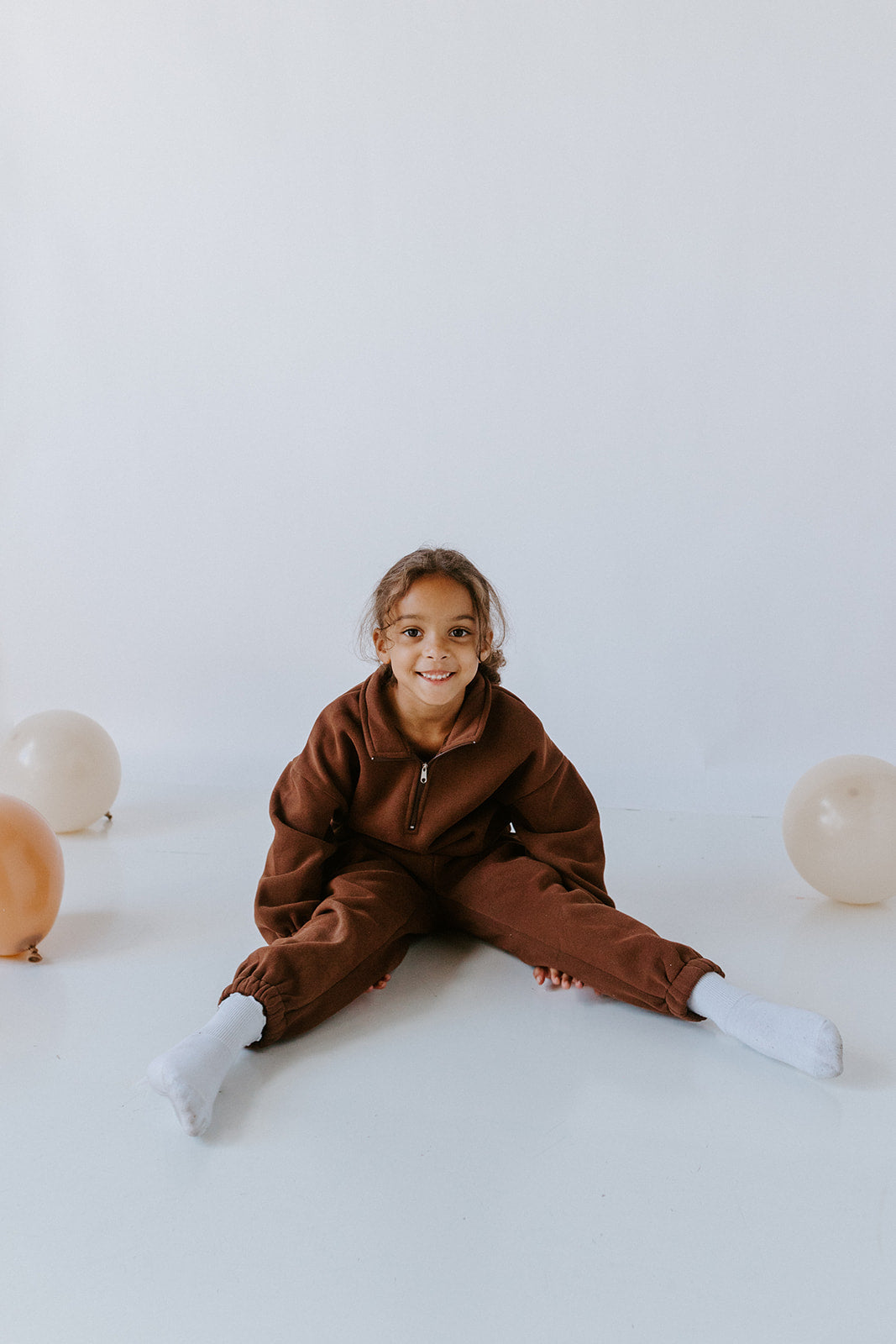 Kids Brown Fleece Hoodie & Pant Set