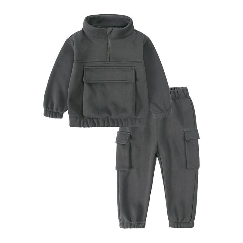 Kids Dark Grey Cargo Set